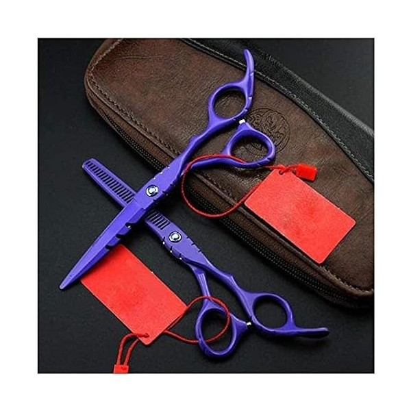 Ensemble de 6 ciseaux de coiffure Kit de ciseaux professionnels pour lamincissement et la coupe des cheveux Ciseaux pour ani