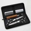 GaoF Ensemble de Coiffure Professionnel de 6 Pouces, Ensemble doutils de Ciseaux Plats de qualité en Acier Inoxydable + Cise