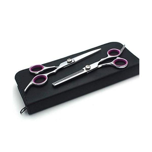 YK CISEAUX Barber Ciseaux de coiffure, stylisme-cheveux Ciseaux Ciseaux Toilettage, japonais J2 acier Razor,C,5.5 inch set