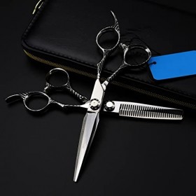 Ciseaux de coupe de cheveux, ciseaux de cheveux professionnels en acier 440c de 6 pouces coupant des outils de ciseaux de coi...