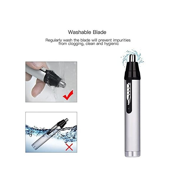 Nose Hair Trimmer For Ears Finisher Men Femme - Tondeuse à Barbe Nez Sourcils, Rasoir à Nez Électrique Homme Femme, Tondeuse 