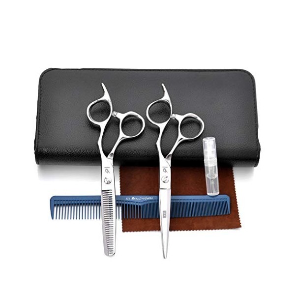 Kit de ciseaux pour animaux de compagnie, ensemble de ciseaux de coupe de cheveux professionnels haut de gamme de 15,2 cm, pe