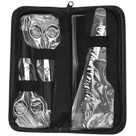 ZJZ 4 pièces Peigne dépilation Ciseaux toilettage pour Animaux de Compagnie Coiffure Cisaillement dent Plate Coupe Ensemble 