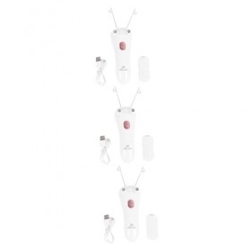 Beaupretty 3 Pièces Épilateur Facial À Filetage Rechargeable Épilateur Électrique De Beauté Pour Femmes Visages Épilateur Ras