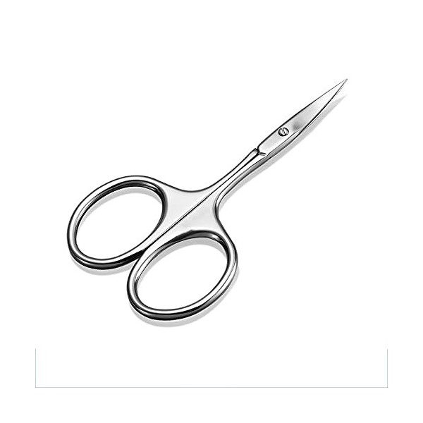 Ciseaux artisanaux ciseaux à sourcils lame incurvée outil de manucure professionnel en acier inoxydable tondeuse de précision