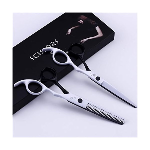 Ciseaux de coiffure Ciseaux de barbier Kit doutils de coupe de cheveux en acier inoxydable tranchant pour salon de coiffure,