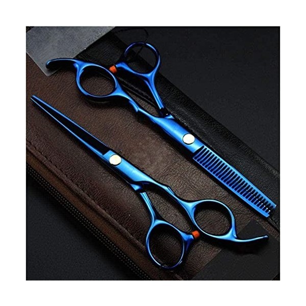 Ciseaux de barbier professionnels, ensemble de ciseaux de coupe de cheveux de 5.5 pouces, ciseaux amincissants, outils de bar