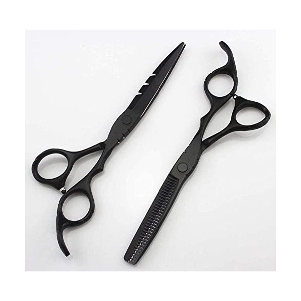 Ciseaux professionnels japonais 440c, 5.5 et 6 pouces, pour cheveux noirs, coupe et amincissement, outils de coiffeur, ensemb