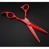 Ciseaux professionnels japonais 440c, 5.5 et 6 pouces, pour cheveux noirs, coupe et amincissement, outils de coiffeur, ensemb