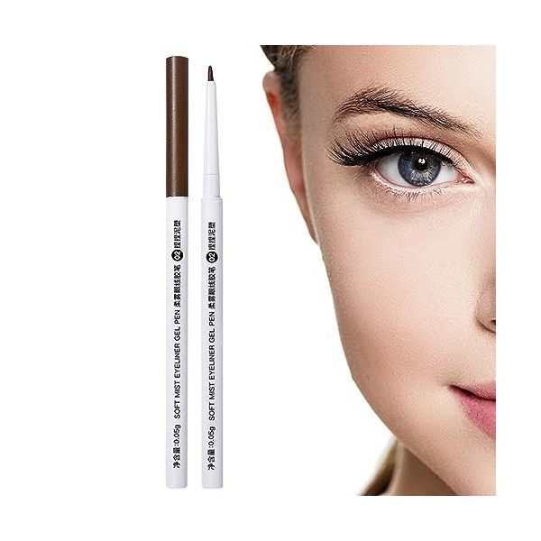 Crayon pour les yeux anti-taches, Eye-liner de maquillage pour les yeux, Crayon pour les yeux anti-transpiration, doublure im