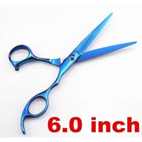 Ciseaux de coupe professionnels bleus 440c, 6.0 pouces, ensemble de ciseaux amincissants pour coupe de cheveux, Style Salon d
