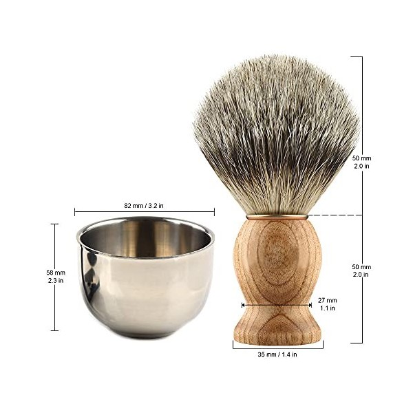 CRODY Simplicité Supports de Brosse de Rasoir pour Hommes, Mode 4 pièces Ensemble de Support de Brosse de Rasage en Acier Ino