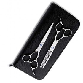 Chaomeiart Coiffeur À La Main Gauche Ciseaux De Coiffure Spéciale Ciseaux À Dents Ciseaux À Effiler Ciseaux Plat Set 6.0 440C