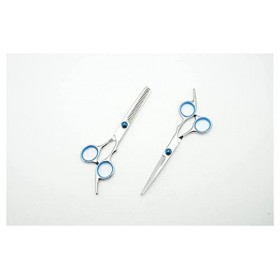 Ciseaux de coupe de cheveux, cisailles à cheveux professionnelles à vis bleue Ciseaux à cheveux humains professionnels Ciseau