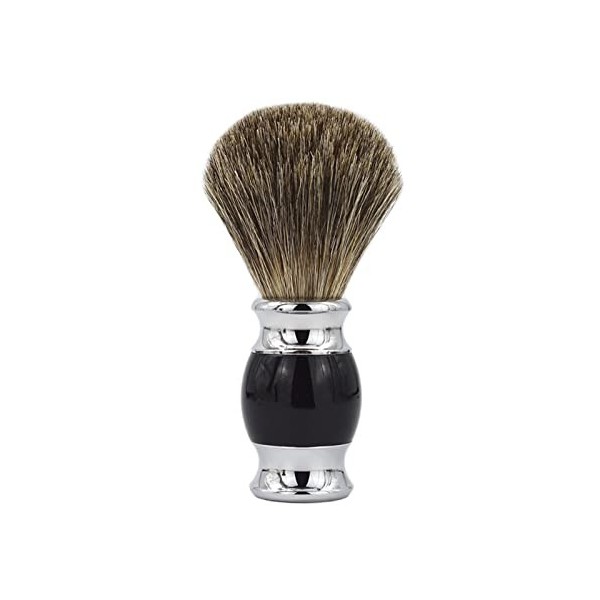 WWWFZS Blaireau Pur Blaireau avec Manche en résine et Brosse en Porcelaine en métal fournit Un Blaireau de Rasage Artisanal V