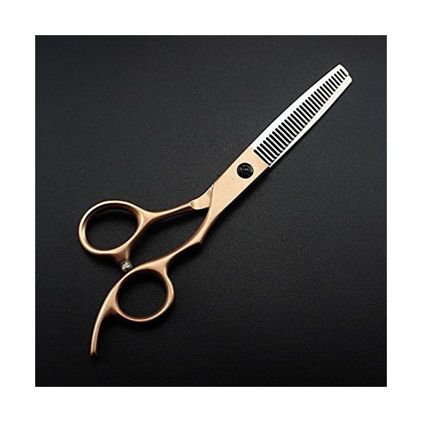 Ciseaux de coupe de cheveux, 6 pouces professionnels 440c en acier or rose ciseaux de cheveux coupe outils de barbier coupe d