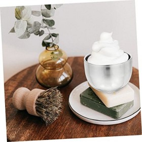 minkissy 16 Pièces Bol De À Raser Bols À Mélanger En Céramique Blaireaux Pour Hommes Récipients En Acier Inoxydable Maquina D