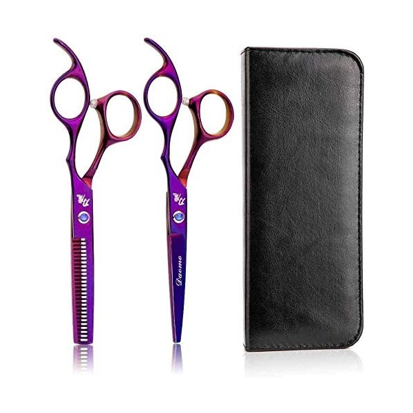 Ensemble de coiffure 2 pièces/ensemble professionnel 6 pouces ciseaux de coupe de cheveux sac en cuir outils damincissement 