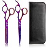 Ensemble de coiffure 2 pièces/ensemble professionnel 6 pouces ciseaux de coupe de cheveux sac en cuir outils damincissement 