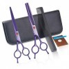 Kit de ciseaux de coupe de cheveux 7,0 pouces violet professionnel en acier inoxydable de coiffureciseaux de coupe de cheveux