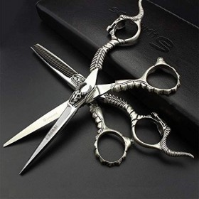 Ensemble de ciseaux de coiffure professionnels en acier inoxydable de 14 cm, convient pour les coiffeurs, les salons de coiff