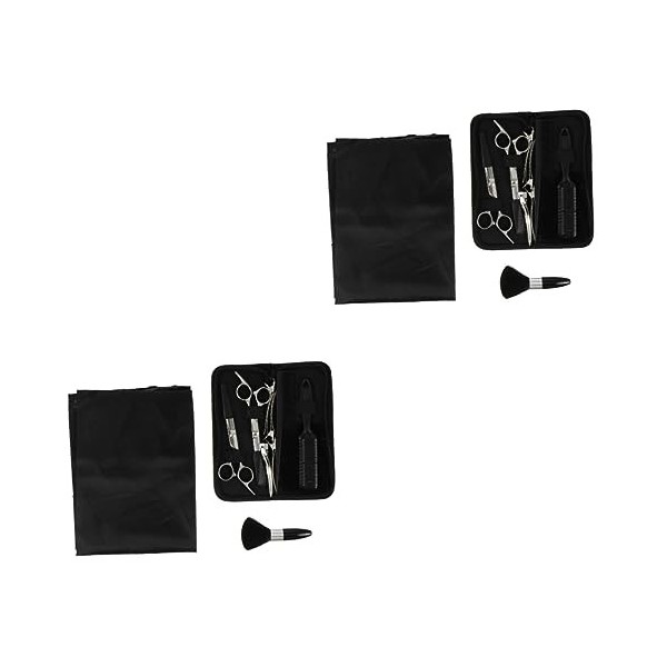 FRCOLOR 3 Ensembles Ensemble Doutils De Coiffure Ciseaux De Coupe De Cheveux Kit De Ciseaux Peigne De Cape De Barbier De Cis