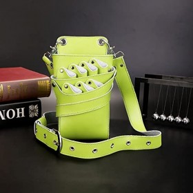 Pochette de Taille en Cuir PU de barbier, Sac à Ciseaux, étui à Peigne pour cisailles de Coiffure Professionnelles avec Ceint
