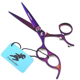 XJST Coiffeurs Professionnels Main Gauche De 6,0 Pouces, Ciseaux en Acier Inoxydable, Lames Super Tranchantes, pour Hommes, F