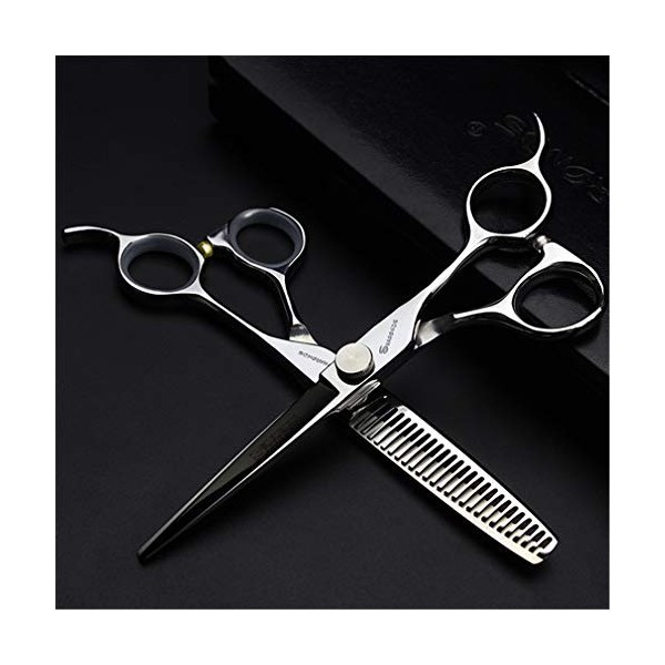 Professional 6.0 pouces Japon 440C Ciseaux cheveux Set avec Haircut Ciseaux Amincissants Barber Ciseaux de coupe de cheveux K