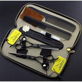 6,0 Pouces 440C Professionnel Inoxydable Coupe De Cheveux Coiffure Set Ciseaux, Salon De Coiffure Ciseaux Kit Avec Des Dents 