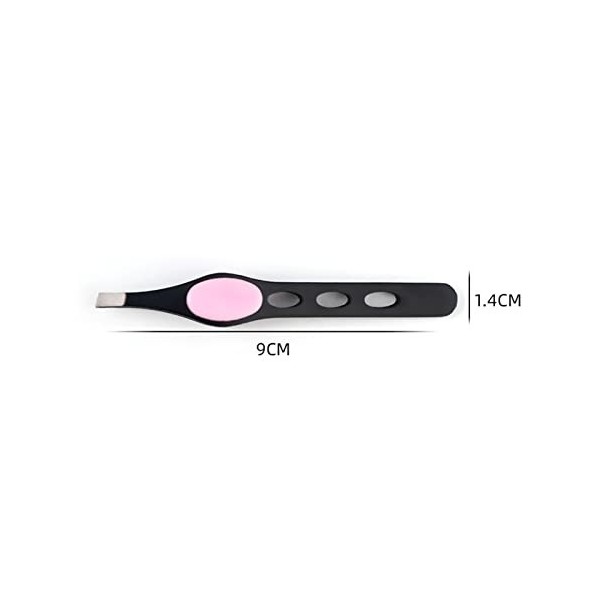 VANGLI Tweezers 1pc Three Hole Eyebrow Tweezer Bevel Eyebrow Trimming And Pulling Eyebrow Clip With Rubber Pad Eye Makeup Too