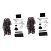 minkissy 3 Ensembles Kit De Ciseaux De Coiffure Kit De Coiffure Noir Cape De Salon Peigne Ensemble De Ciseaux De Salon Rasoir