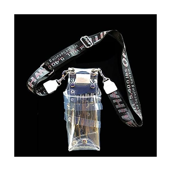 QULACO Sac à Ciseaux Transparent Ins pour Coiffeur Sac à bandoulière Ceinture Unique et nouveauté barbier Coiffure Coiffeur C