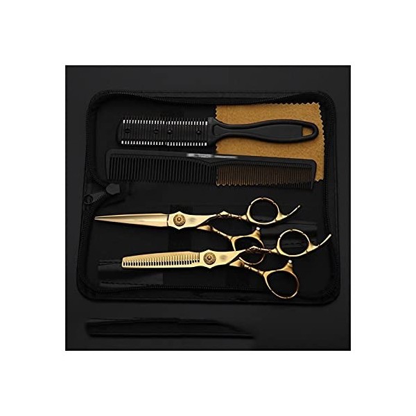 Ciseaux Coiffure Ciseaux de coupe des cheveux professionnels Ensemble kit de ciseaux de coiffure, ciseaux à couper les cheveu