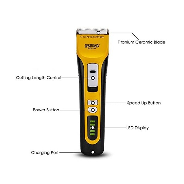 WFS Pratique 100-240V Professionnel Coiffeur Céramique Titienium Homme Hair Clipper Digital LCD Afficher la Coupe de la Machi