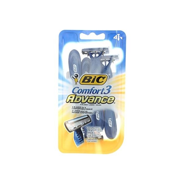BIC Bic Comfort 3 Advance rasoir, jetable 4 bis Paquet de 5 