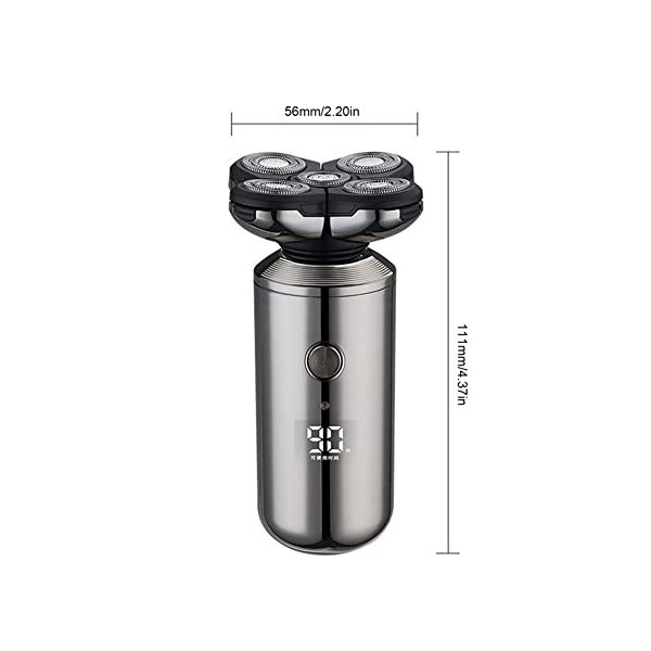 FQDFAYEE Électrique Rasoir Multifonctionnel Shaaver électrique de lhomme étanche à Cinq têtes de tête Double ronflement plac