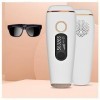 huanzhi Kit DéPilation Au Laser, Induction Intelligente éPilation Visage Doux Et Indolore Demamly Epilation, pour Femme Et H