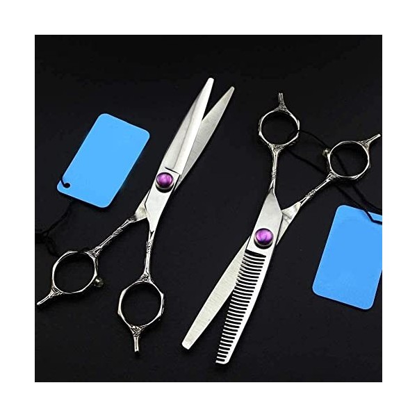 Ciseaux de coiffure professionnels violets ciseaux colorés salon de coiffure ou usage domestique ensemble optionnel H ensembl