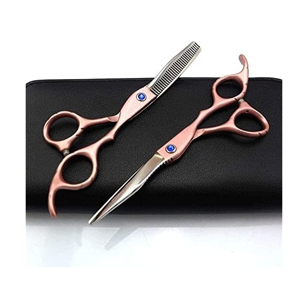 Générique Ciseaux de Coiffeur Ciseaux de Coiffure Professionnels et Ciseaux à effiler avec Poche à Ciseaux 14 Cm 15,2 Cm Salo