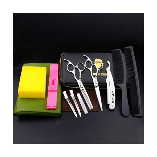 6,0 Pouces Coiffure Coupe De Cheveux Ciseaux Kits Inoxydable Set Acier Ciseaux Amincissants Salon Professionnel Barber Accuei