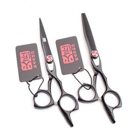 Kit de ciseaux pour animaux de compagnie, 6 pouces haut de gamme professionnel Japon ciseaux à cheveux ensemble de coupe de c