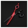 Ciseaux de coupe de cheveux 6 "ciseaux rotatifs pour cheveux rouges Ciseaux de coiffeur Ciseaux de coiffeur amincissants Cise