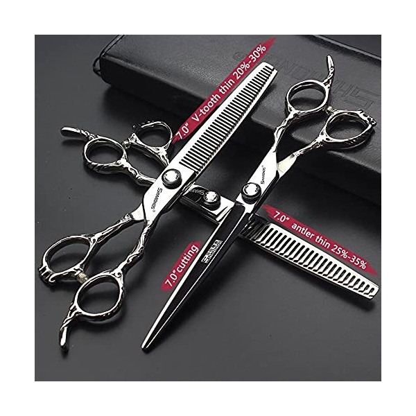 Ensemble de ciseaux de coiffure professionnels de 17,8 cm, ciseaux à motif délicat, ciseaux spéciaux pour coiffeur, ciseaux d