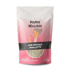 Cire Épilation Nacrée Spéciale Douillette – MAMIE RÉGLISSE 200g - 2 sachets + 1 Gratuit