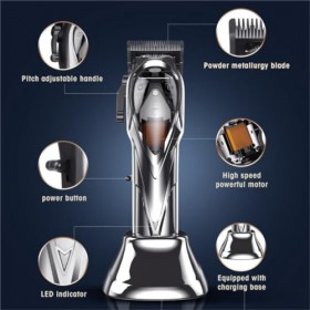 LANMOU 15 Pièces Tondeuse Cheveux Hommes, Rasoir Electriques Hommes Tondeuse Barbe Et Corps Homme Tondeuse Barbe Homme Profes