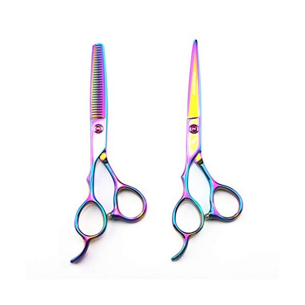 Ciseaux De Coiffure Professionnels Pour La Main Gauche, Ensemble De Ciseaux De Coiffeur De 6 Pouces 17,5 CM , Outils De Coif