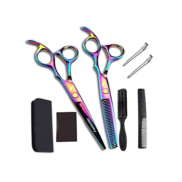 Ciseaux De Coiffeur 6 Pouces, Ciseaux De Coiffure Professionnels Ciseaux Amincissants en Acier Inoxydable Barber Shop Salon S
