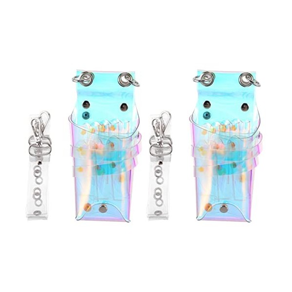 minkissy 3 Pièces Sac à Ciseaux Coloré Ceinture Pochette De Coiffure Sac Banane Transparent Sac Banane Barbier Pochette Porte