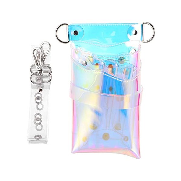 minkissy 3 Pièces Sac à Ciseaux Coloré Ceinture Pochette De Coiffure Sac Banane Transparent Sac Banane Barbier Pochette Porte
